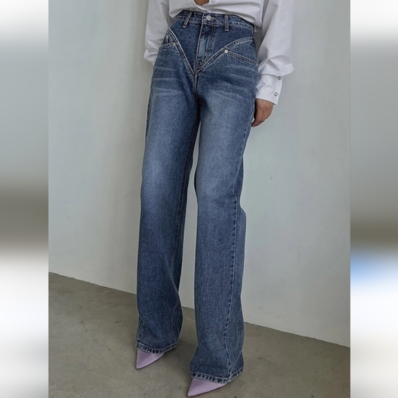 Commense Denim - NWT Commense XS (W26) cowgirl western denim jeans, vintage wash